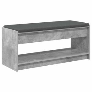 vidaXL Hall Bench with Cushion Concrete Grey 103 x 38 x 45 cm