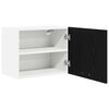 vidaXL Hanging Cabinet 2 pcs Black Oak and White 50 x 31 x 40 cm