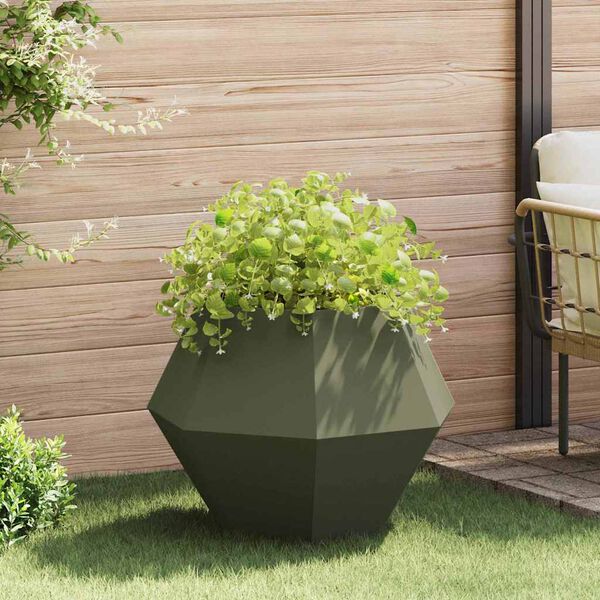 vidaXL Planter Olive Green 75 x 75 x 60 cm Steel