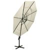vidaXL 4-Tier Garden Parasol with Aluminium Pole Sand 3x3 m