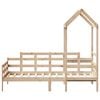 vidaXL Day Bed with Roof without Mattress 80x200 cm Solid Wood