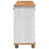 vidaXL Chest of Drawer ASKIM White 79 x 40 x 133.5 cm Solid Pine wood
