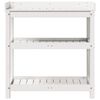 vidaXL Potting Table with Shelves White 82.5x45x86.5 cm Solid Wood Pine