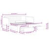 vidaXL Daybed with Trundle&Drawers without Mattress Light Grey 90x190 cm Single