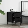 vidaXL Bedside Cabinet with Drawer Black oak 40 x 42 x 50 cm