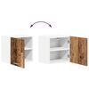 vidaXL Hanging Cabinet 2 pcs Old Wood and White 40 x 31 x 40 cm