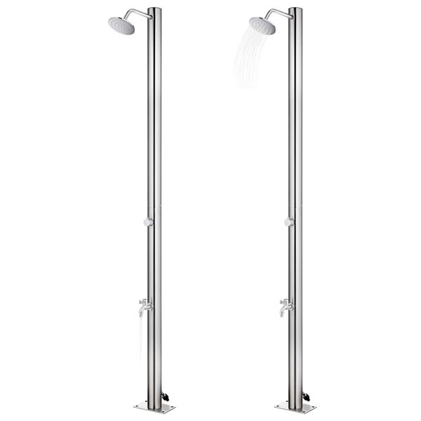 vidaXL Garden Shower 215 cm Stainless Steel
