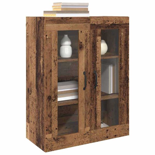 vidaXL Wall Mounted Cabinets 2 pcs Old wood 69.5 x 34 x 90 cm