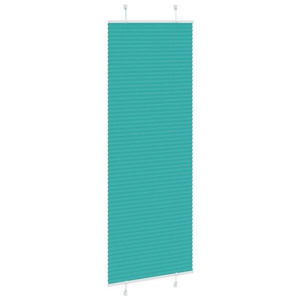 vidaXL Pleated Blind Petrol Green 80x200 cm Fabric Width 79.4 cm Polyester