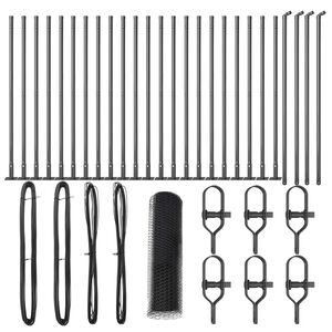 vidaXL Fence Post Grey 50 x 0.8 m (13 mm mesh) Steel and PVC