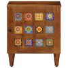 vidaXL Bedside Cabinet 2 pcs Brown 40 x 33 x 46 cm Solid Mango Wood