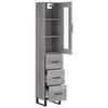 vidaXL Highboard Grey Sonoma 34.5x34x180 cm Engineered Wood