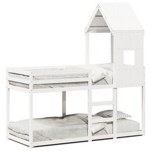 vidaXL Bunk Bed without Mattress White 80x200 cm Solid Wood Pine