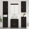 vidaXL Bathroom Wall Cabinet with Shelf TULUM Black 37 x 24.5 x 86 cm