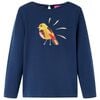 vidaXL Kids'T-shirt with Long Sleeves Navy Blue 128
