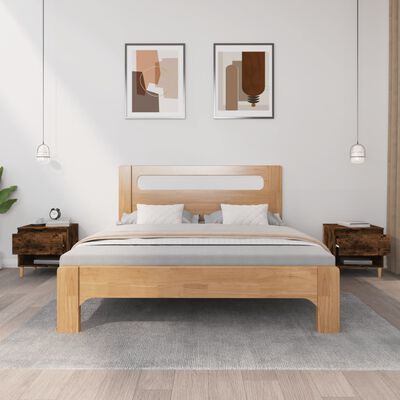 vidaXL Bedside Tables 2 pcs Smoked Oak 50x46x50 Engineered Wood
