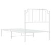 vidaXL Metal Bed Frame without Mattress with Headboard White 90x190cm