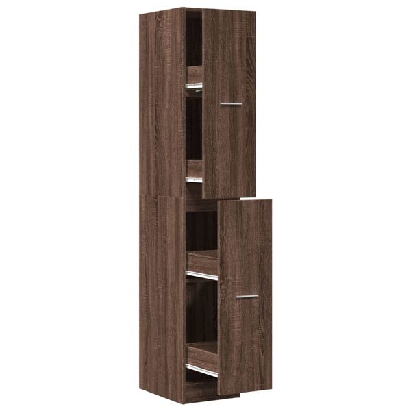 vidaXL Apothecary Cabinet&nbsp;Brown Oak 30x41x174.5 cm Engineered Wood