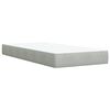 vidaXL Box Spring Bed with Mattress Light Grey 90x200 cm Velvet