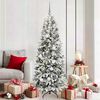 vidaXL Artificial Christmas Tree with 300 LEDs with Stand White 180 cm
