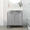 vidaXL Bathroom Sink Cabinet with Door Grey Sonoma 60.5 x 33.5 x 61 cm