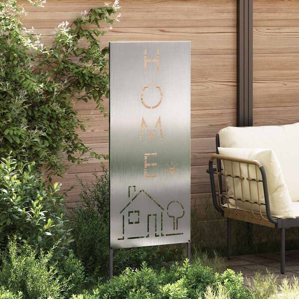 vidaXL Garden Privacy Screen Silver 50 x 140 cm Stainless steel