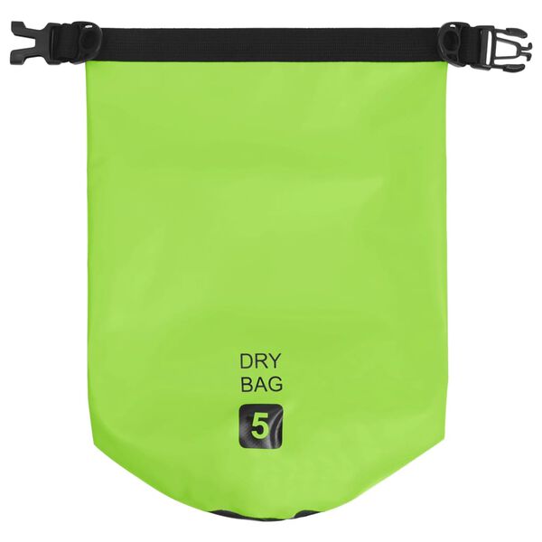 vidaXL Dry Bag Green 5 L PVC