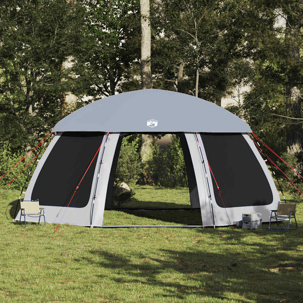 vidaXL Pool Tent with Removable Fly & Mesh Walls Grey 612x612 cm