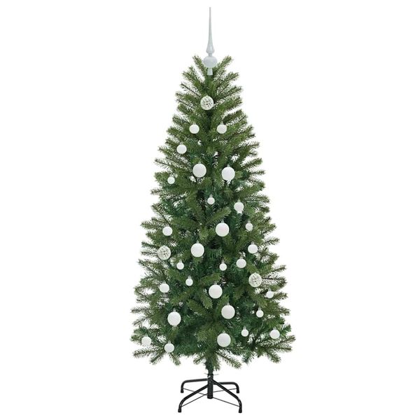 vidaXL Artificial Christmas Tree with 150 LEDs Green 150 cm PE and PVC