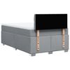 vidaXL Box Spring Bed with Mattress Light Grey 120x200 cm Fabric