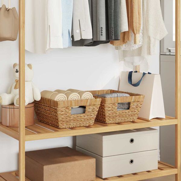 vidaXL Storage Baskets 2 pcs Natural 38 x 28 x 15 cm Water hyacinth