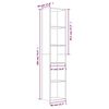 vidaXL Book Cabinet Brown Oak 40x30x189 cm Engineered Wood