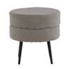 Venture Home Pouffe Pot 40x40x40 cm Teddy Black and Grey