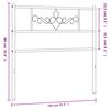 vidaXL Metal Replace Headboard Black 100 cm