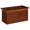 vidaXL Garden Planter with LED Rusty 40 x 80 x 40 cm Weathering Steel
