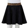 Kids' Skirt with Leopard Waistband Black 140