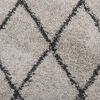 vidaXL Shaggy Rug PAMPLONA High Pile Modern Beige and Anthracite 60x110 cm