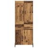 vidaXL Highboard 2 pcs Old Wood Engineered Wood