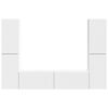 vidaXL TV Cabinet Set 6 pcs White Engineered Wood