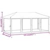 vidaXL Folding Party Tent with Sidewalls Red 3x6 m