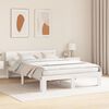 vidaXL Bed Frame with Headboard White 140 x 200 cm Solid Pine Wood
