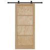 vidaXL Sliding Door ORKDAL Brown 86 x 198.5 cm Solid Pine Wood