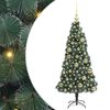 vidaXL Artificial Pre-lit Christmas Tree with Ball Set Green 120 cm