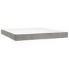 vidaXL Pocket Spring Bed Mattress Medium Light Grey 152x203x20 cm Queen Velvet