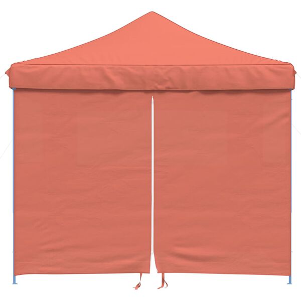 vidaXL Foldable Party Tent Pop-Up with 4 Sidewalls Terracotta