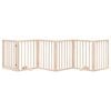 vidaXL Dog Gate with Door Foldable 6 Panels 300 cm Poplar Wood