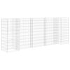 vidaXL Gabion Planter | Silver | Steel wire | 260x40x100 cm | Durable