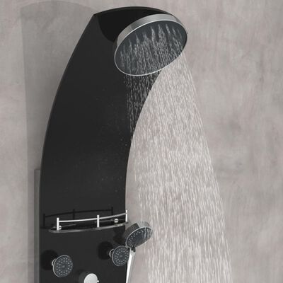 EISL Shower Panel with Mixer KARIBIK Black