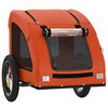 vidaXL Pet Bike Trailer Orange Oxford Fabric and Iron