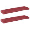 vidaXL Pallet Cushion Set 2 pcs Wine red 150 x 40 x 8 cm Oxford fabric